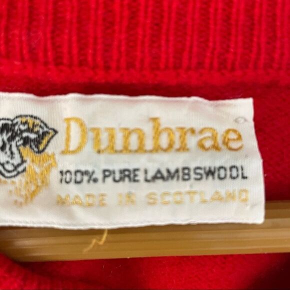 VINTAGE Men's Dunbrae V Neck PGA Lambswool Sweater. sz Large #EE - Picture 4 of 10